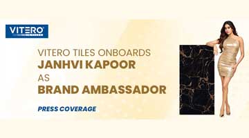 Vitero Tiles onboards Janhvi Kapoor as Brand Ambassador